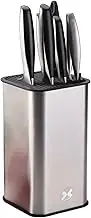 SMART PEPPER Knife Block Holder, Universal Knife Block Without Knives, Space Saving Knife Storage and Protect Blades, Unique Modern Design with Scissor Slot