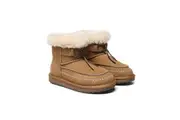 AUSTRALIAN SHEPHERD UGG Boots Women Sheepskin Wool Ankle Woven Mini Stormy Chestnut