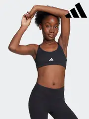 adidas Black Training Essentials Medium-Support Bra Kids (E42510) | $30