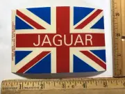 Vintage Jaguar Union Jack Flag Logo Decal Bumper Sticker Auto Car Racing UK