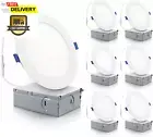 ECOELER 6Inch LED Recessed Ceiling Light, 3000K Warm White,12W 1100LM, Dimmable