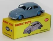 1:48 Model Car, ATLAS - DINKY TOYS - Volkswagen Beetle Coccinelle Blue (181) BOX