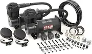 VIAIR 38036 Dual Value Pack (380C 200 Psi), Stealth Black