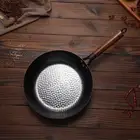 28Cm Non-Coated Cast Iron Wok Non-Stick Pan Smokeless Fried Pan Cook Pots Kitche