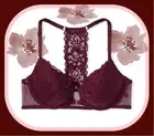 38C Burgundy KIR Lace Front Close Extreme Lift Victorias Secret Plunge PU UW Bra