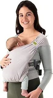 [Boba] Bliss Hybrid Baby Carrier Newborn to Toddler - 2-in-1 Baby Wrap & Baby Carrier - Pre-Wrapped Baby Sling Wrap Newborn - Certified Hip-Healthy - Soft & Stretchy Baby Sling Carrier- 7-35 lbs (Grey)