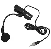 Nady CM-60 Clip-on Miniature Condenser Microphone with 3.5mm Mini-locking plug (TS)