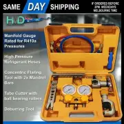 Refrigeration Tool Kit - Manifold + Hoses + Concentric Flaring Tool, Cutter.