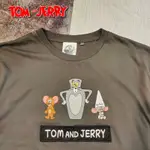 日本 TOM AND JERRY 湯姆貓與傑利鼠 立體貼布刺繡T恤卡通短袖棉衣服TEE