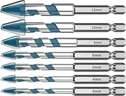 Wood Drill Bits - Masonry Bit Set,High Speed Heavy Duty Precision Multi-Purpose Tool Supplies for Drywall Automotive Construction
