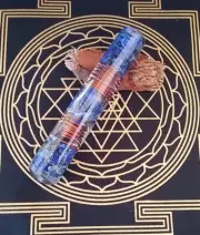 ORGONE WAND, LAPIS LAZULI ORGONE WAND, CRYSTAL WAND With 2 HELIX COPPER COILS