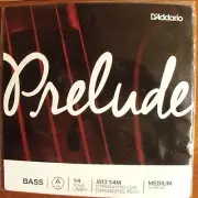 D'Addario Prelude Bass Single A String, 1/4 Scale, Medium Tension J613 1/4M NEW