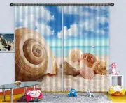 3D Snail Shell ZHUA072 Animal Blockout Photo Curtain Fabric Window Zoe