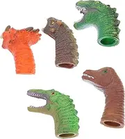 HONMEET 5pcs Dinosaur Hand Puppets Fun Finger Puppets for Safe Material for Creative Storytelling and Playtime Birthday
