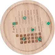 WOONEKY 1set Family Farkle Dice Game Tray Stylish Wooden Dice Holder for Game Portable Design for Outdoor and Indoor Fun for Family Gatherings and Parties