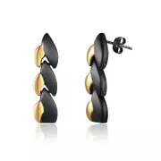 Black and Gold Titanium Earrings