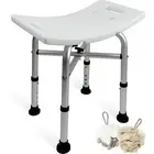 Shower Stool 350lbs Bath Seat Chair, Tool-Free Assembly Height Adjustable Bat...