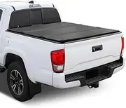 ALCYBD Hard Bed Tonneau Cover Tri-Fold Truck Compatible with 2016 2017 2018 2019 5Ft,Black Powdercoated