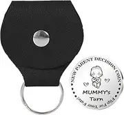 2 Pieces Moms and Dad Decision Coins, Parents Decision Guide for Parents, Double Sided Stainless Steel Coin, Inspirational and Original Souvenir for New Parents, Ideal for Re, Single attributes, Siehe