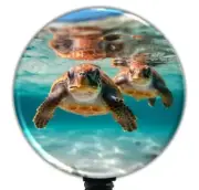 Sea Turtle Retractable Badge Reel, Swivel or Slide ID Badge Clip Holder - 6426