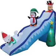 Christmas Penguin Reindeer Polar Bear Airblown Inflatable Decor Outdoor Lights
