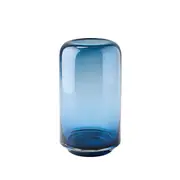 Linen House Penny Indigo Glass Vase 25cm Home/Tabletop Indoor Decor Blue