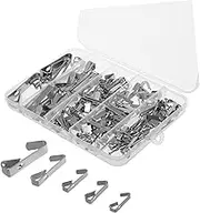 Generic 1 Box Picture Hook Coat Hanger Clothes Hanging Rack Clothes Racks Clothing Hangers Heavy Duty Hooks Wall Mounted Clothes Rack Heavy Duty Clothes Rack Photo Hanging Kit Iron Silver