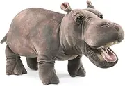 Folkmanis Baby Hippo Hand Puppet,Gray