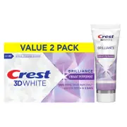 Crest 3D White Brilliance Vibrant Peppermint Toothpaste 130 g (2 pack)