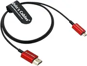 Alvin's Cables 8K 2.1 HDMI Cable Micro-HDMI to Ultra-Thin 48Gbps High-Speed for Atomos-Ninja-V 4K-60P Record Canon-R5C|R5|R6 Sony a7R a7 IV Cameras 70cm/27.6inches Ultra-thin 70cm Red