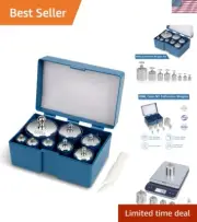 8PCS Stainless Steel Calibration Weights Set for Digital & Lab Scales - 1000g