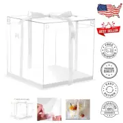12x12x10 Inch Sturdy Clear Cake Boxes - Perfect for 10-12 Inch Tiered Cakes