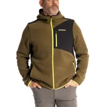 Klim Teton Crest, zip hoodie , color: Olive/Black , size: S