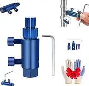 Broken Pipe Thread Extractor, Stripped Screw Extractor, Broken Valve Thread Extractor,Faucet Valve Screw Extractor, for 1/2", 3/4", 1" Damaged Faucet Water Pipe (Blue)