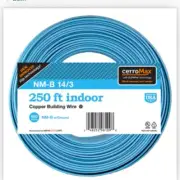 250 ft. 14/3 Light Blue Solid CerroMax SLiPWire Copper NM-B Wire