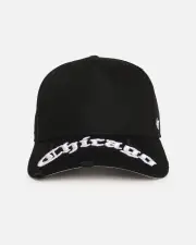 [47 Brand] 47 Brand Chicago White Sox 'Destruct Gothic Visor' 47 Offside Strapback Black/black - Size ONE ONE Black/Black