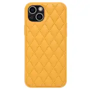 Protective Case for iPhone 13 6.1 inch,Rhombus Texture PU Leather+TPU Phone Cover Back Shell