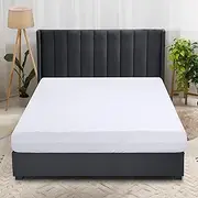 NY Threads Fitted Sheet King, White - Deep Pocket 14 inch (35 cm) - Easy Care - Soft Brushed Microfibre Fabric - Shrinkage and Fade Resistant - Bottom Sheet (White, King)