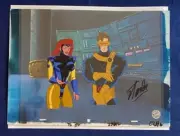 X-Men Animation Production Cel Signed Stan Lee Marvel Cyclops Jean Grey