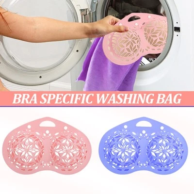 Bra Washing Bag Hollow Mesh Silicone Lingerie Bag Portable Bra Laundry parhj