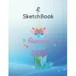 SKETCHBOOK: GIRLS AWESOME SINCE 20109TH BIRTHDAY UNICORN MERMAID PARTY BLANK MARBLE UNLINE LARGE NOTEBOOK FOR CUTE GIRLS TEENS KID