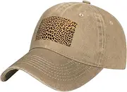 [JBYJBX] Leopard Print Print Outdoor Baseball Cap Dad Hat with Unisex Adjustable Trucker Cap Sun Hats Sport Hat