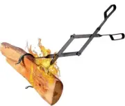 AMAGABELI GARDEN & HOME 26" Long Firewood Tongs Log Grabber for Fire Pit Camp...
