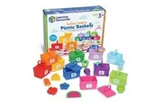 Learning Resources Sorting Surprise Picnic Baskets, Toddler Sorting Matching Skills Toy, Fine Motor Skills, Preschool Educational Toys, 32 Pieces, Ages 3+
