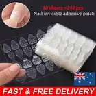 240PCS Clear Double-Sided Nail Glue Tape Sticker Adhesive Nail Tabs Press /