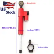 USA Red CNC Steering Damper Motorcycle Stabilizer Linear Reversed Safety Control