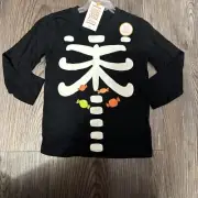 Toddler 2T Skeleton Halloween Shirt Costume Glows In Dark-Carters