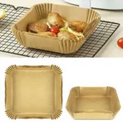 50 Pcs Disposable Square Air Fryer Paper Liner Non-Stick Baking Paper Liners