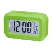 Square Electronic Alarm Clock with Timer, Green Digital Alarm Clocks