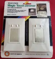 New Magic Touch Dimmer Light Switch W / Built In Memory Twin Pak